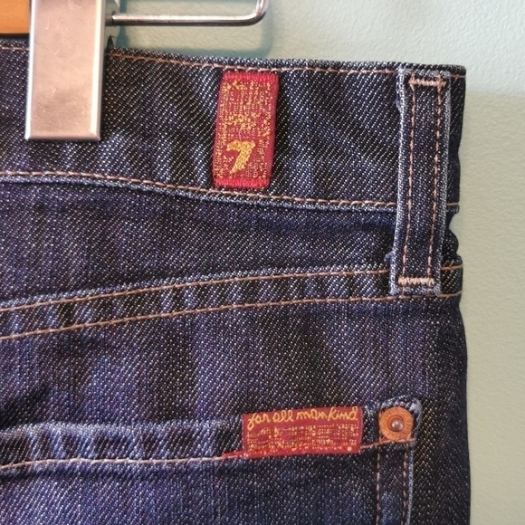 7 For All Mankind Denim Miniskirt Darkwash 29 - Picture 5 of 7